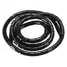 Spiral Wrapping Bands 7mm Black - 10m