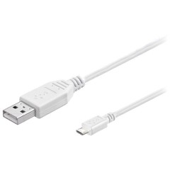 Καλώδιο USB 2.0 A σε USB B micro 0.6m Λευκό