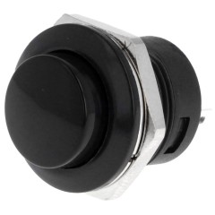 Momentary Button 16mm - Panel Mount (Black)
