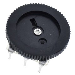 Volume Wheel Potentiometer B10Kohm Mono - Black