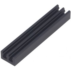 Ψύκτρα 10x50x6mm Αλουμινίου Μαύρη