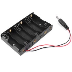 Battery Holder 6xAA - Plug 5.5/2.1mm