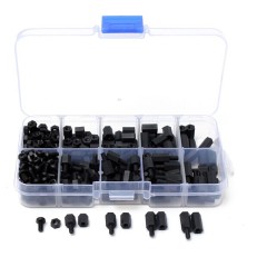 Standoff, Bolts & Nuts Assortment Kit M3 Black - 300pcs