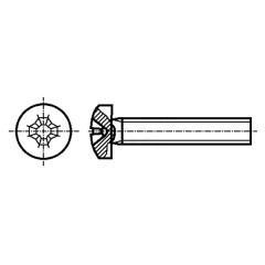 Bolt M3 - L12mm DIN7985 Black - 100pcs