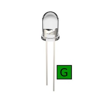 LED Διάφανο 5mm Πράσινο