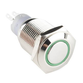 Metal Pushbutton - Momentary (16mm, Green)