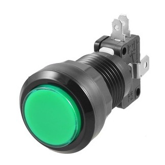 Arcade Push Button Illuminated - Green 24mm