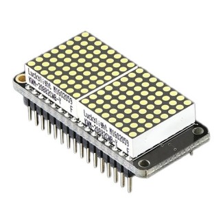 Adafruit 0.8" 8x16 LED Matrix FeatherWing Display Kit - White