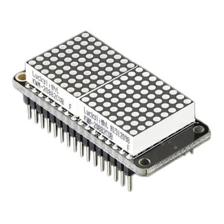 Adafruit 0.8" 8x16 LED Matrix FeatherWing Display Kit - Green