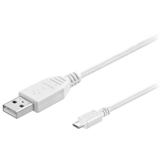 Καλώδιο USB 2.0 A σε USB B micro 0.6m Λευκό