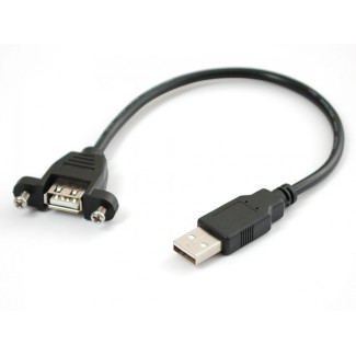 Καλώδιο USB Panel Mount - A Αρσενικό to A Θηλυκό