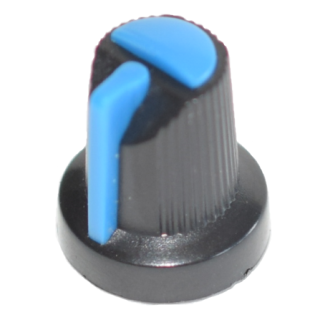 Knob 15x17mm Plastic 6mm - Blue