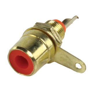 RCA Connector Female Gold-Red (Panel Mount)