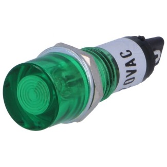 Neon Lamp Indicator 230VAC - 10mm Green