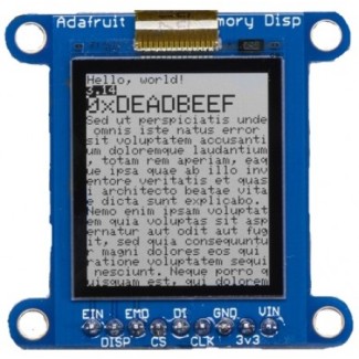 Adafruit SHARP Memory Display Breakout - 1.3" 168x144 Monochrome