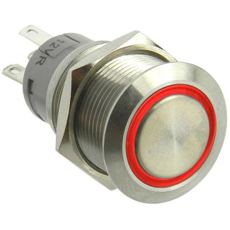 Metal Pushbutton - Momentary (19mm, Red)