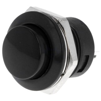 Momentary Button 16mm - Panel Mount (Black)