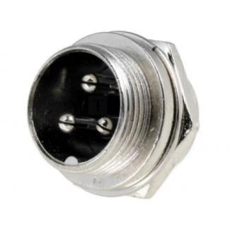 Microphone Connector Male 3-Pin - Panel Mount