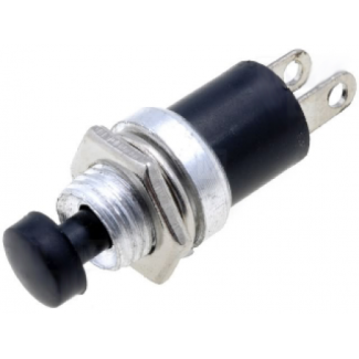 Momentary Button NC - Panel Mount (Black)