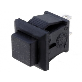 Push Button NC Square 11x13 - Black