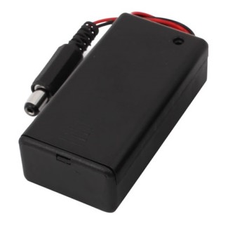 Μπαταριοθήκη 1x9V με Jack 5.5x2.1mm & Διακόπτη