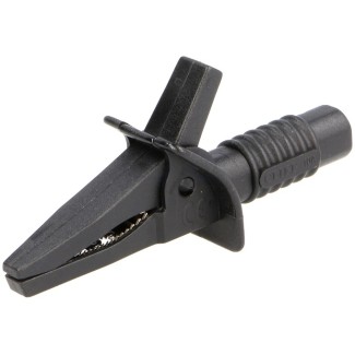 Crocodile Clip 10A Socket 4mm - Black