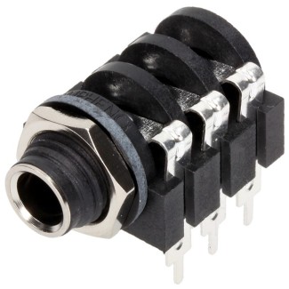 Socket for Jack 6.35mm Female Stereo with Switch