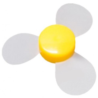 Soft Plastic Propeller 72mm (Hole Diameter 1.95mm) Yellow