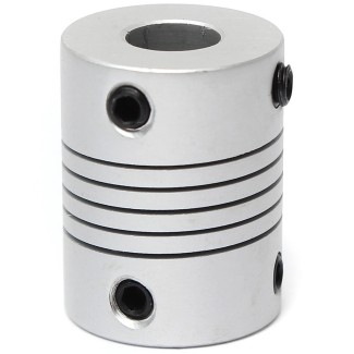 Aluminum Flex Shaft Coupler 18mm OD - 5mm to 5mm