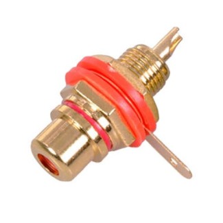 RCA Connector Female Red Gold Plated (Panel Mount)
