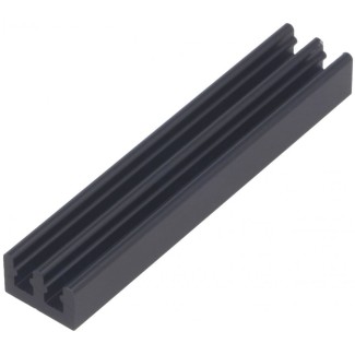 Ψύκτρα 10x50x6mm Αλουμινίου Μαύρη