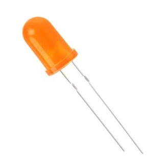 LED Diffused 5mm Πορτοκαλί
