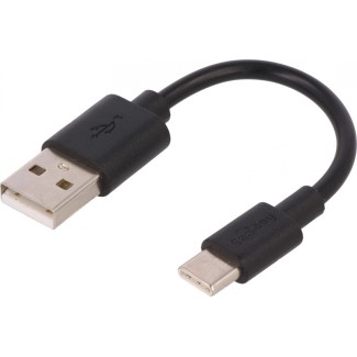 Καλώδιο USB A Αρσενικό σε C Αρσενικό - 0.1m Μαύρο