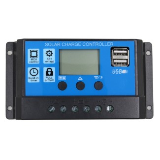 Solar Battery Charger Regulator 20A - Dual USB
