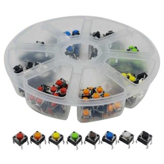 Tact Switch Assortment Kit 6x6x5mm 4pins - 160pcs