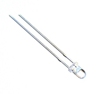 LED Διάφανο 3mm Λευκό Ψυχρό 30°