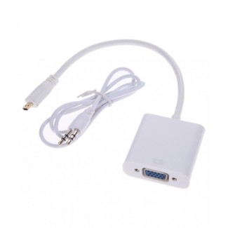 Προσαρμογέας Micro HDMI σε VGA - Λευκό