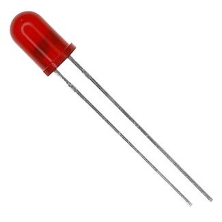 LED Diffused 5mm Κόκκινο 30° - 80mcd
