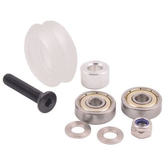 Dual V Wheel Kit with Spacer - White