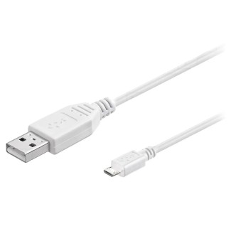 Καλώδιο USB 2.0 A σε USB B micro 0.15m Λευκό