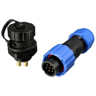 Waterproof Connector IP68 13mm 7-Pin - Set