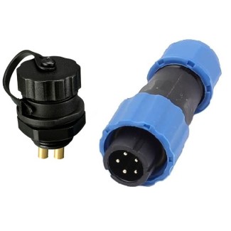 Waterproof Connector IP68 13mm 5-Pin - Set