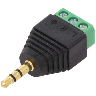 Audio Jack 3.5mm Stereo - Screw Terminal