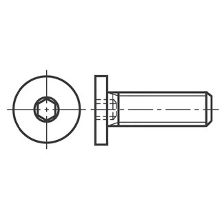 Βίδα M5 - L30mm Χαμηλού Προφίλ Μαύρη