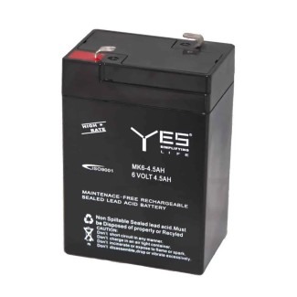 Μπαταρία Μολύβδου 6V 4.5Ah - Ακροδέκτες F2 (6.35mm)
