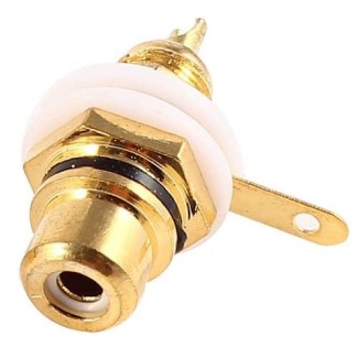 RCA Connector Female Black (Panel Mount)