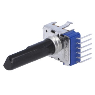 Potentiometer Logarithmic A10Kohm Stereo - D6mm H21.4mm (PCB)
