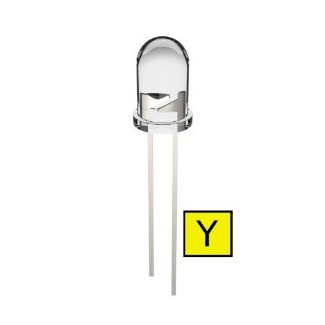 LED Διάφανο 5mm Κίτρινο