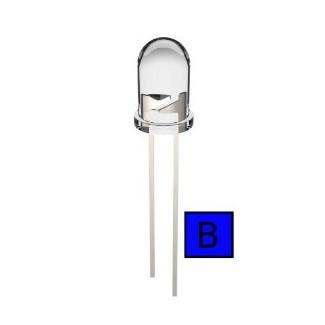LED Διάφανο 5mm Μπλε