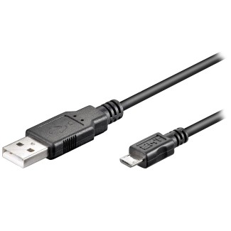 Καλώδιο USB 2.0 A σε USB B micro 1.8m Μαύρο